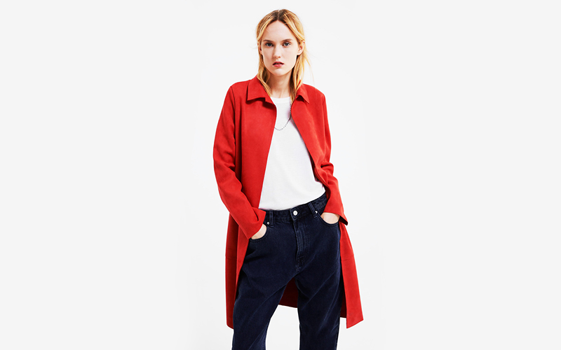 Mantel rot Zara